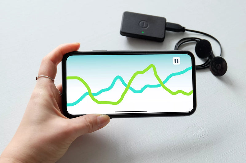 Biofeedback Visualisierung der Muskelanspannung auf dem Handybildschirm